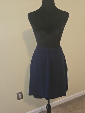 SPANX Navy A-Line Skort with Side Piping